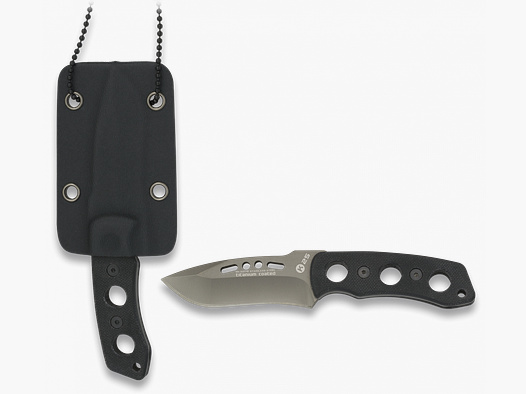 K25 Neck Knife Titan recubierto con funda de Kydex