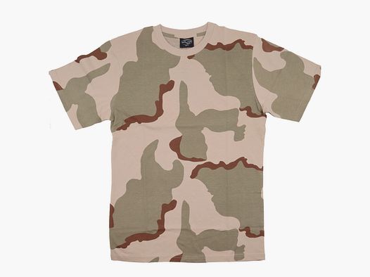 Mil-Tec T-Shirt 3-COL Desert Tarn - M
