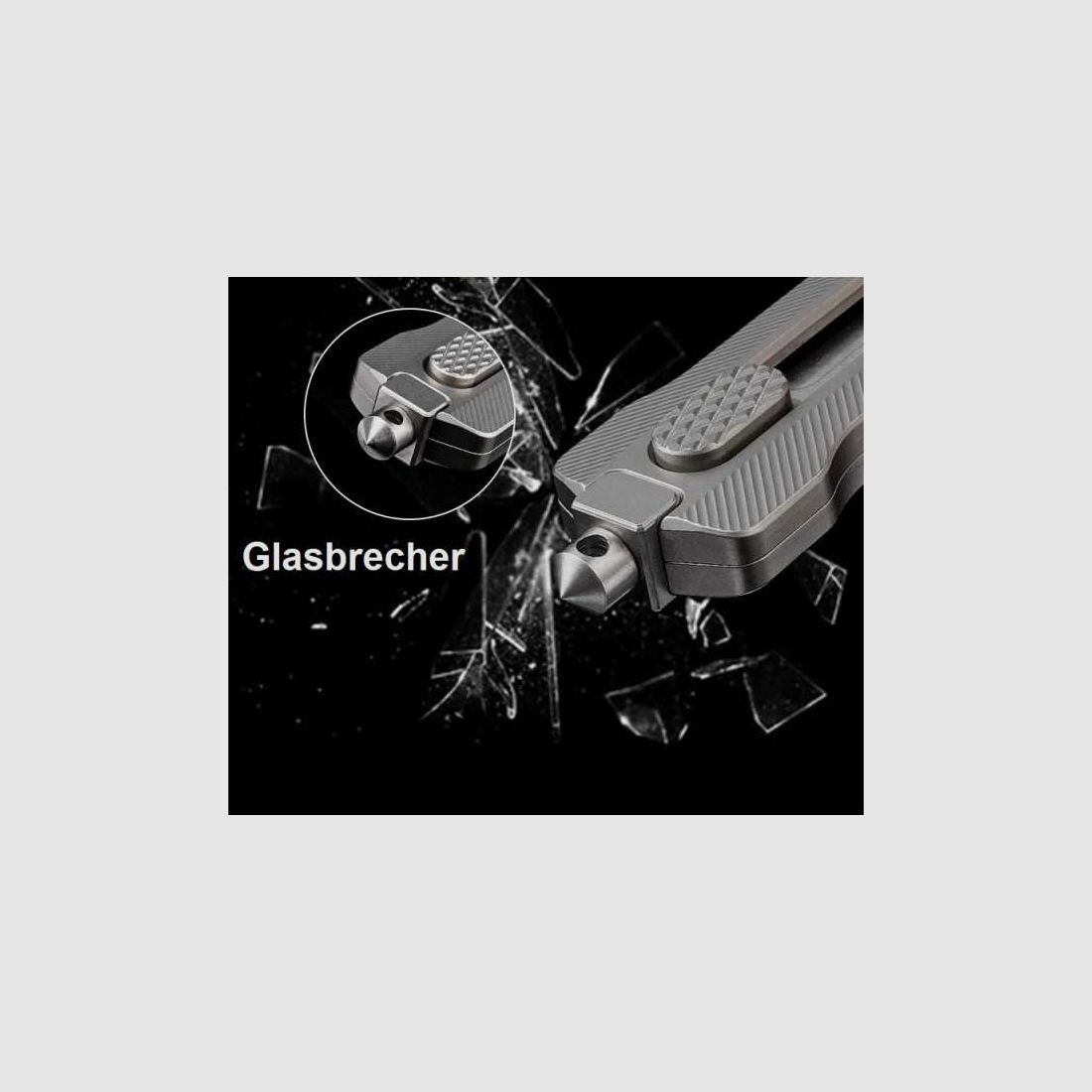 Baltic Steel Slike Titan OTF D2 Stahl Taktisches Messer Spearpoint Griff mit Glasbrecher