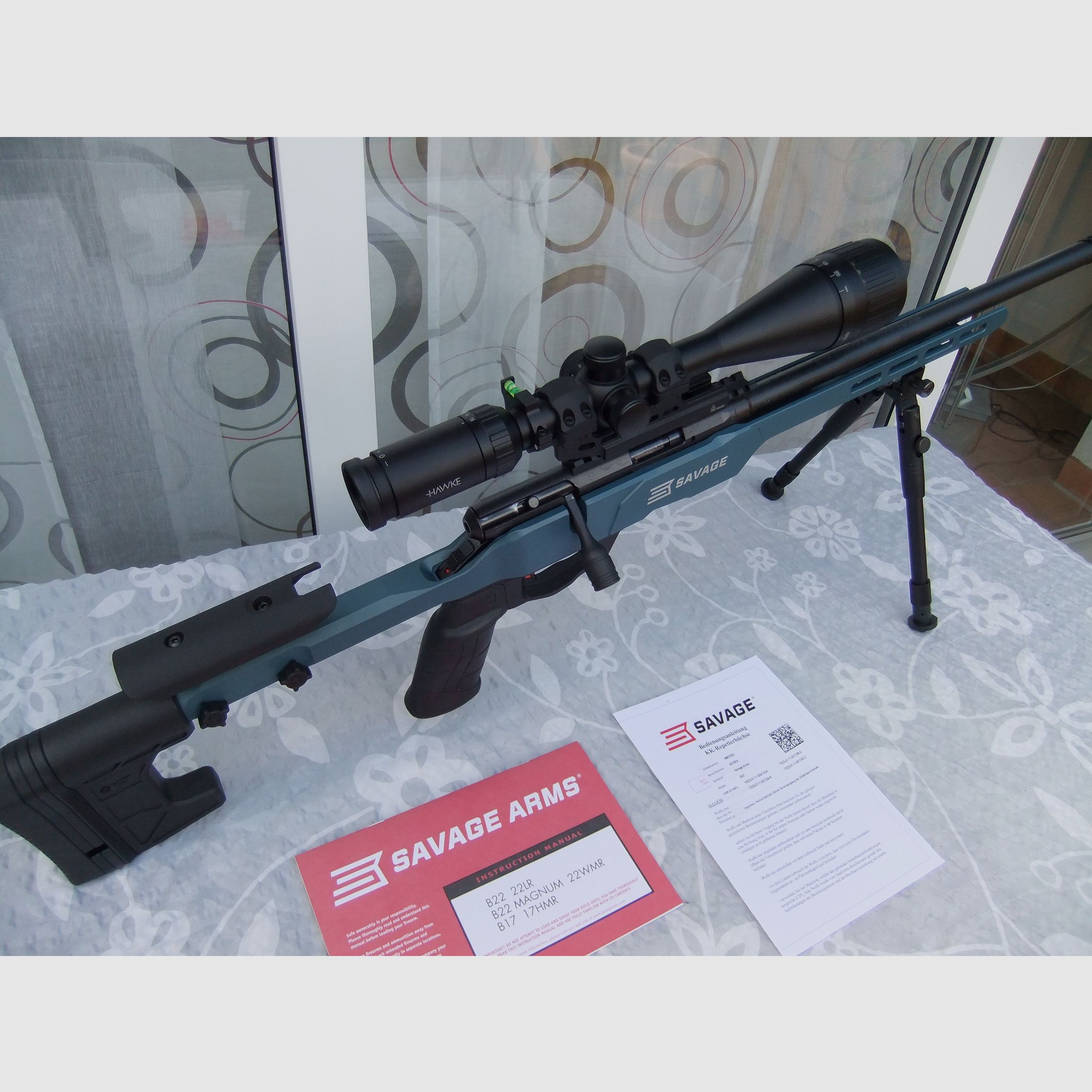 SAVAGE KK-Matchbüchse Mod. B22 PRECISION BLUE -18' .22lr Repetierer