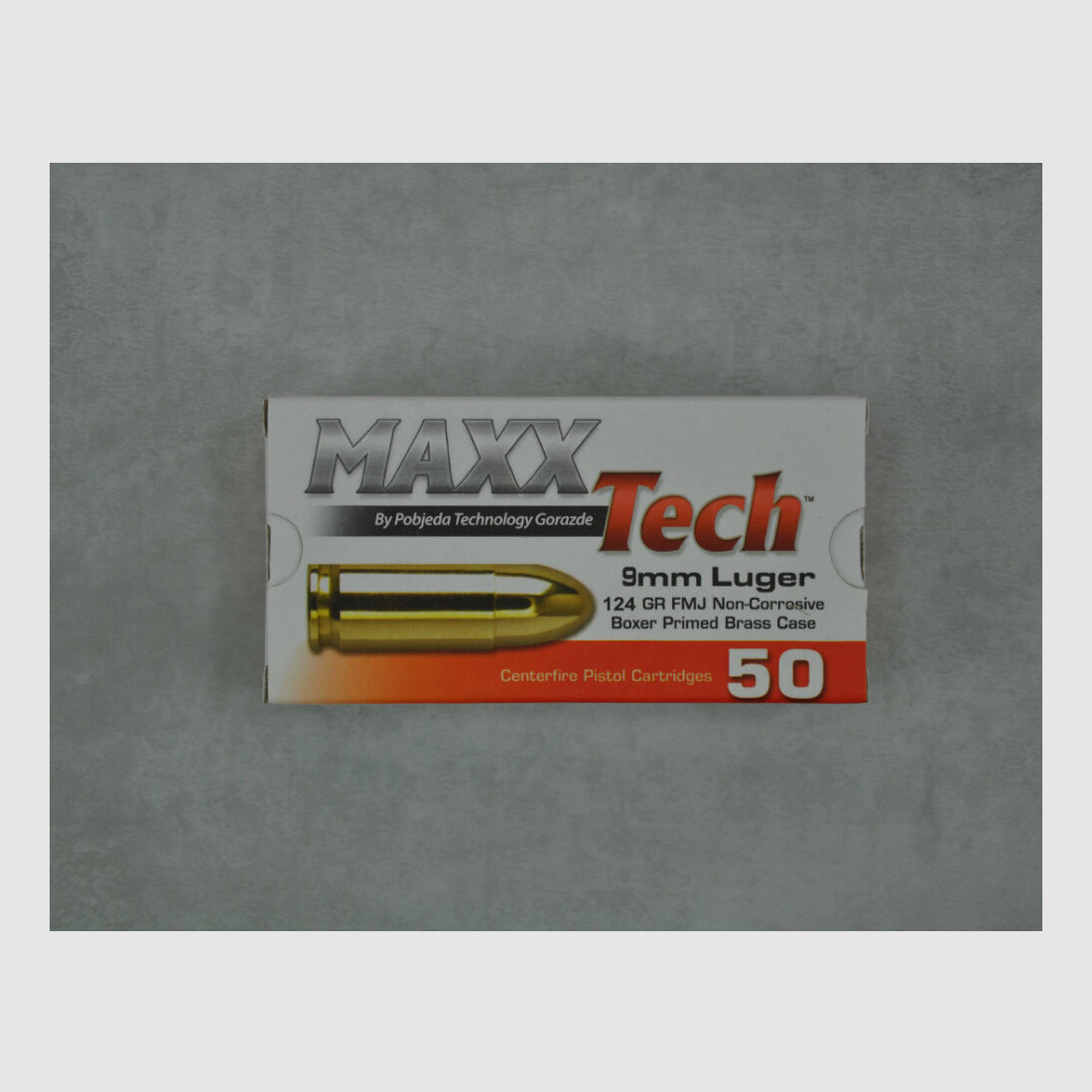 Maxxtech FMJ 9mm Luger 124gr *1000 pièces*