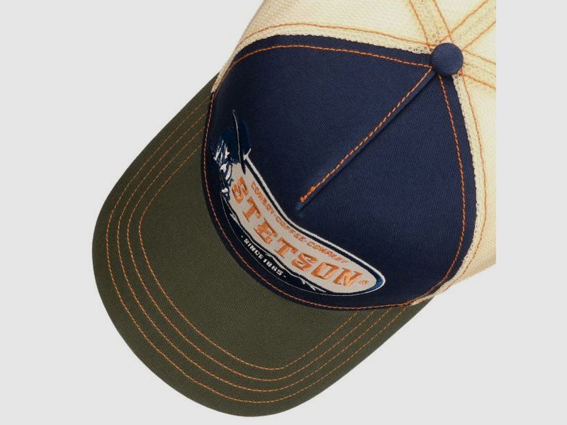 Stetson Trucker Cap Cowboy Coffee Olive/Navy, billede 2 af 4
