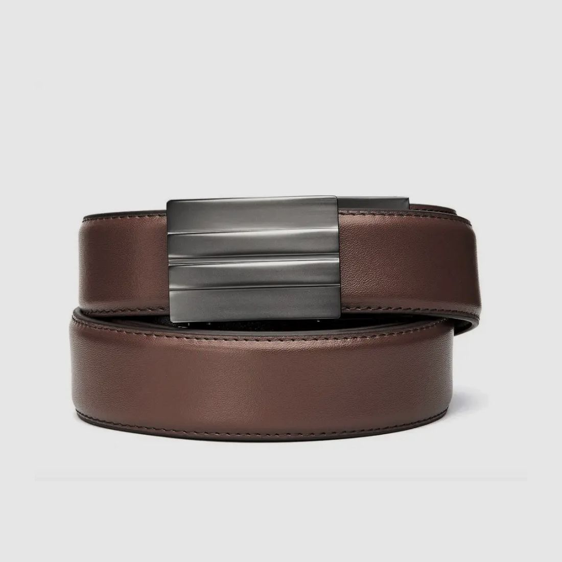 Brown Leather Gun Belt 1.5 X2 Gunmetal KORE, image 2 sur 5