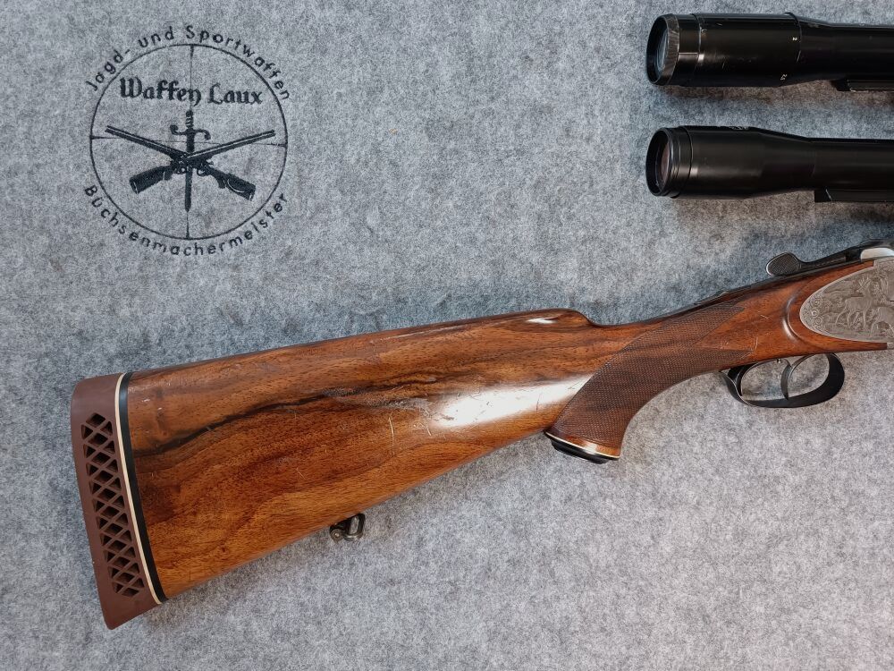 Josef Just Ferlach - Max Ern Leverkusen escopeta de dos cañones con dos visores Hensold + Schmidt Bender