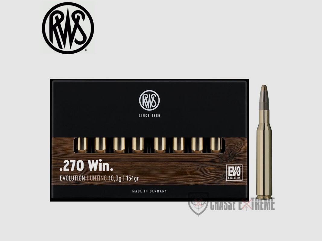 20 cartucce RWS EVO cal. 270 Win 154gr