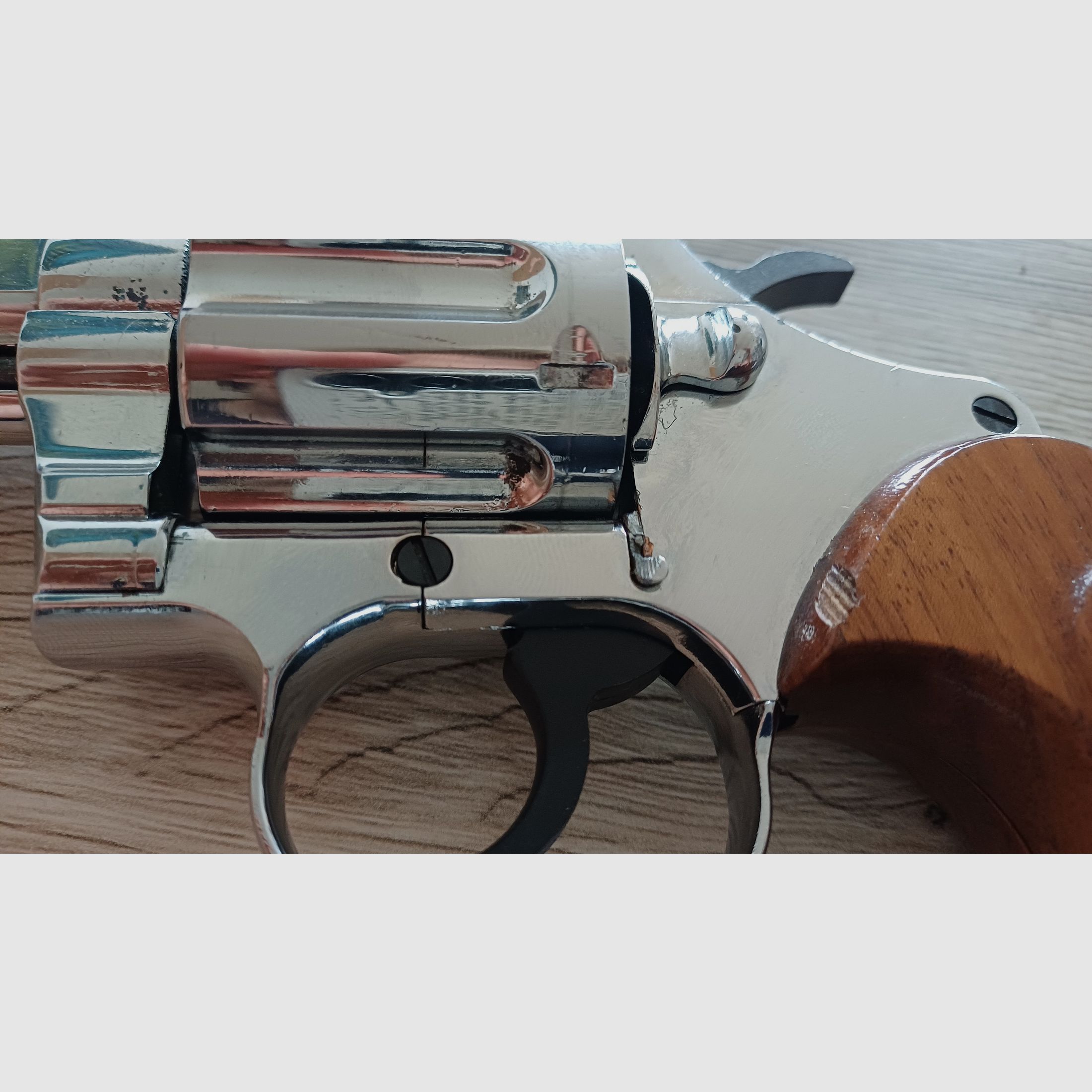 Schreckschuss revolver: Mauser L100 380 knal chroom PTB 326