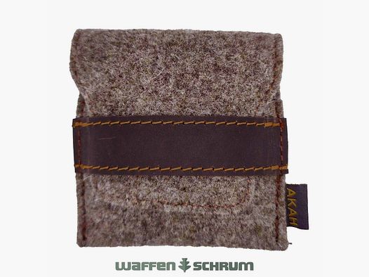 AKAH 5 Kugelpatronen Patronenetui Wollfilz Beige