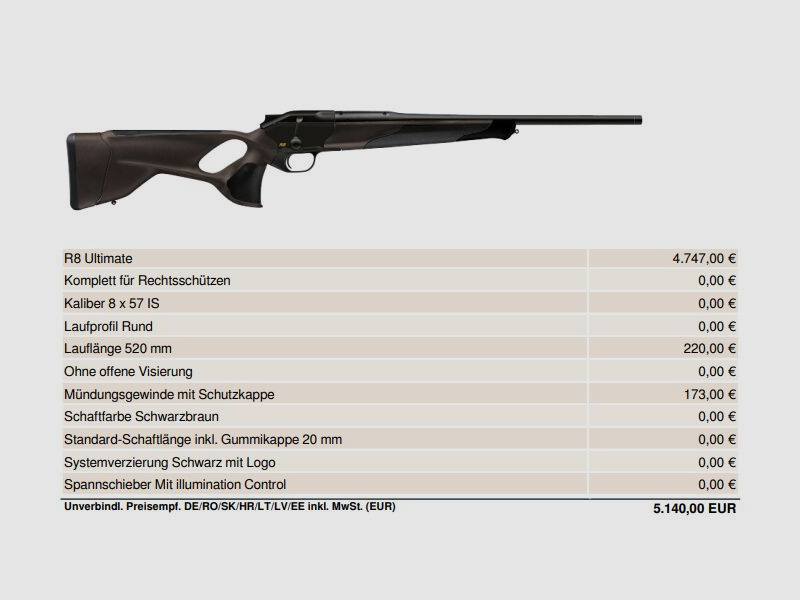 Blaser	 R8 Ultimate, 52cm, Mündungsgewinde Auf Lager