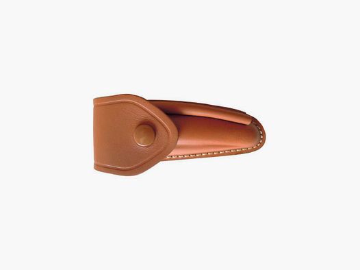 Tasche, Etui, Transporthülle Etui aus braunem, doppelt genähtem Leder Pielcu