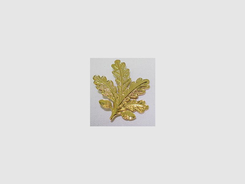 Eichenlaub 4-blättrig als Paar - 2Eicheln, goldfarbig