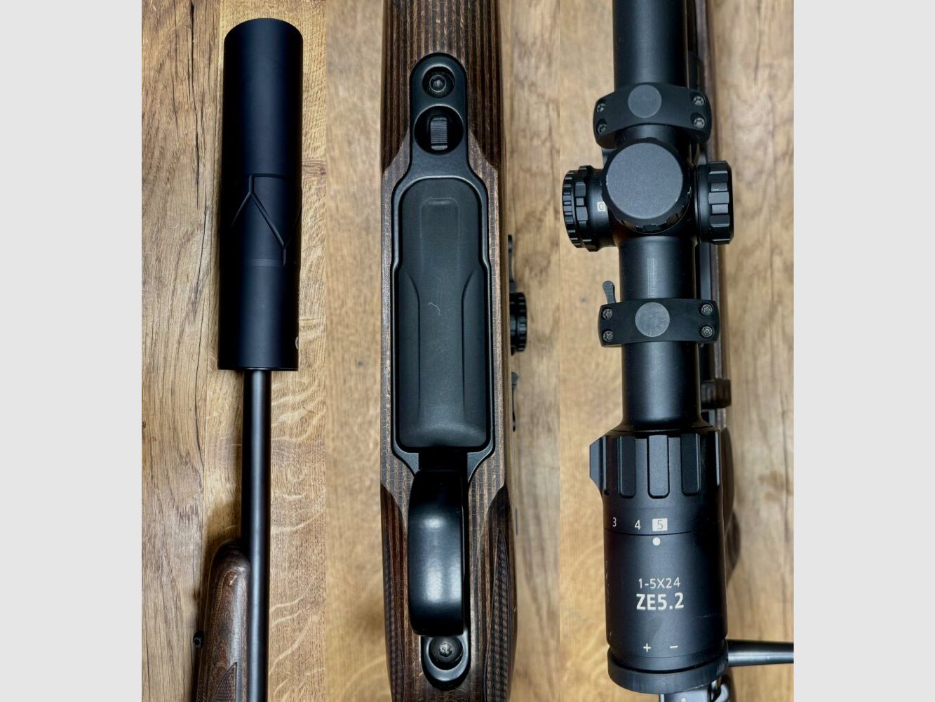 Mauser M12 Lochschaft mit Minox und Schalldämpfer