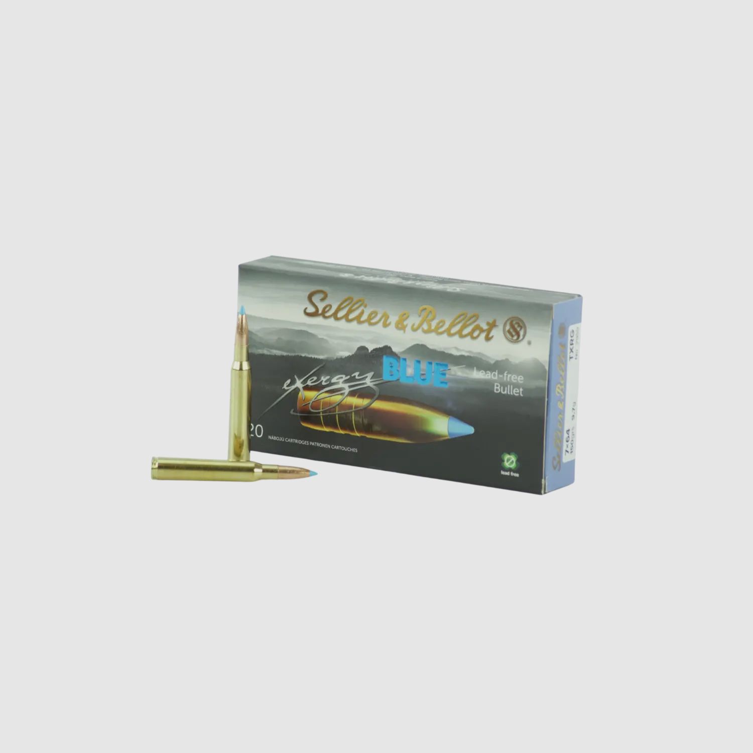 S&B 7x64 TXRG blue bleifreie Jagdpatronen 150grs