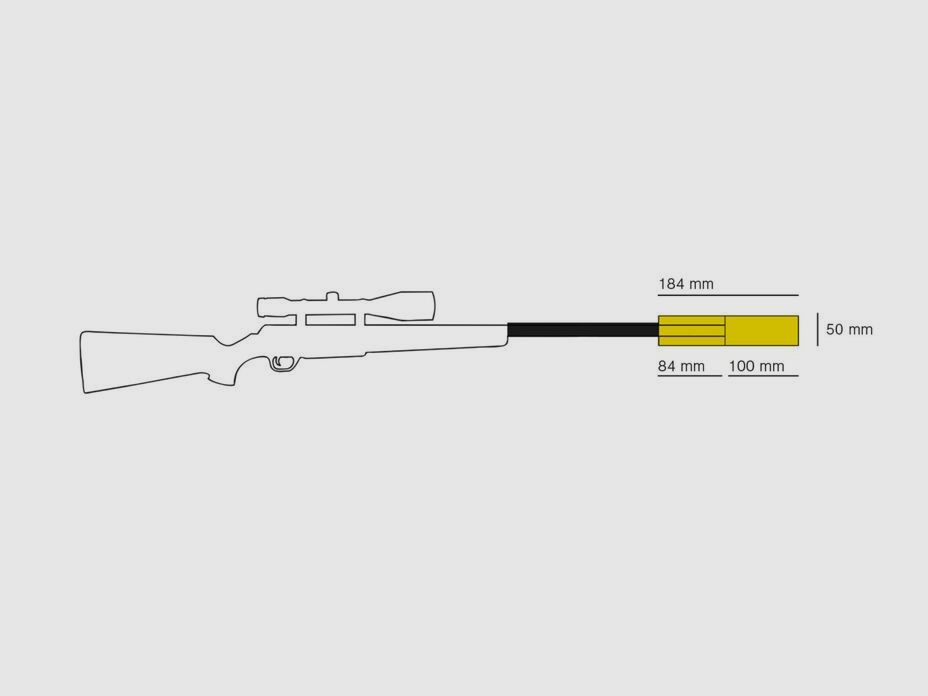 HAUSKEN Schalldämpfer f. EWB-Waffen Jakt JD184 XTRM MKII -Teleskop .22/5,6 Gewinde 18x1 (31+ dB), Bild 2 von 2