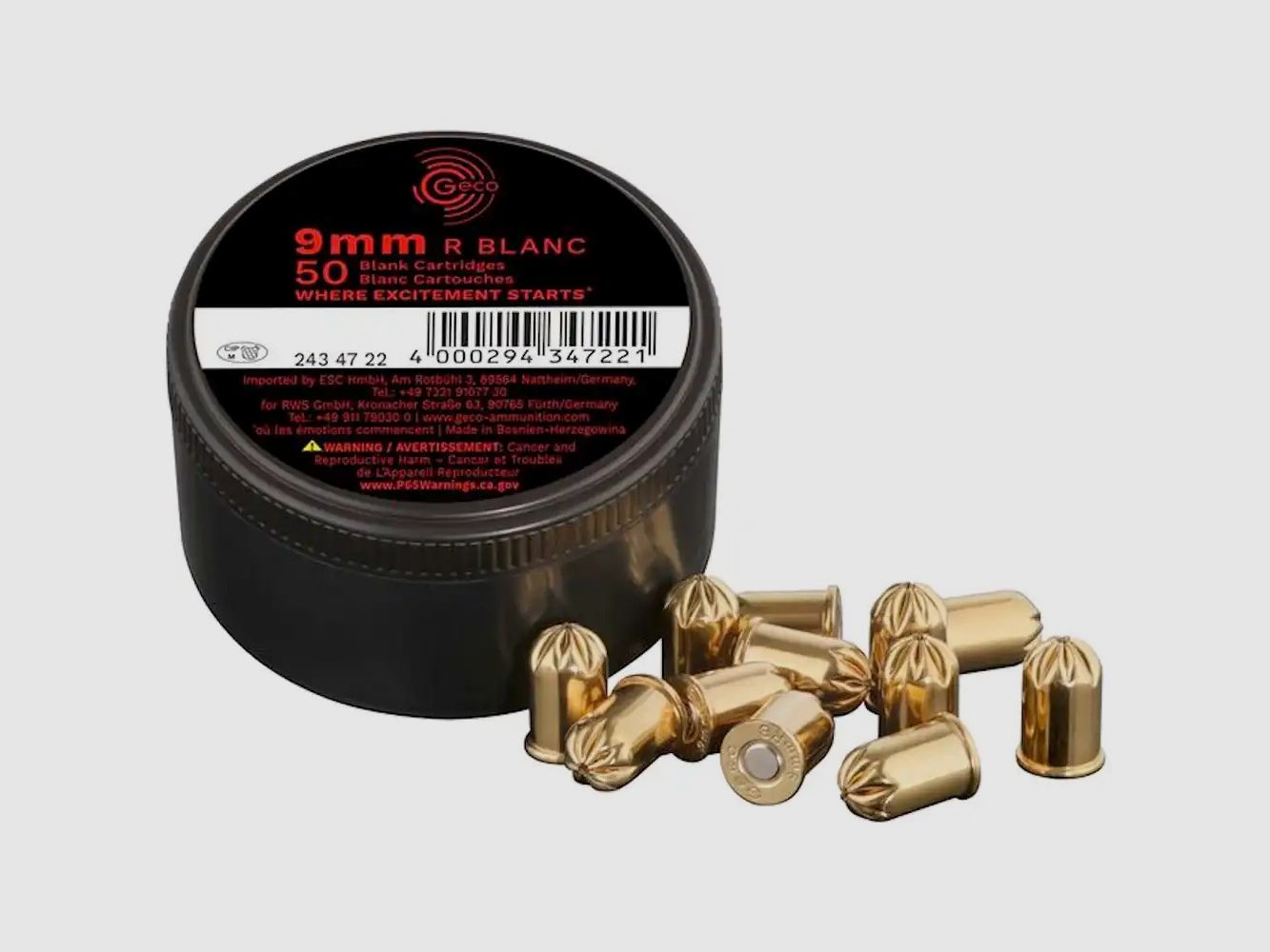 Geco blank cartridges - 9mm R blank cartridges 50 pcs