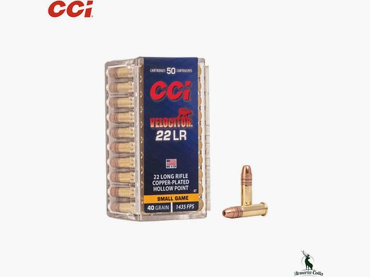 Cci Munizioni Velocitor HP cal. .22Lr 40gr
