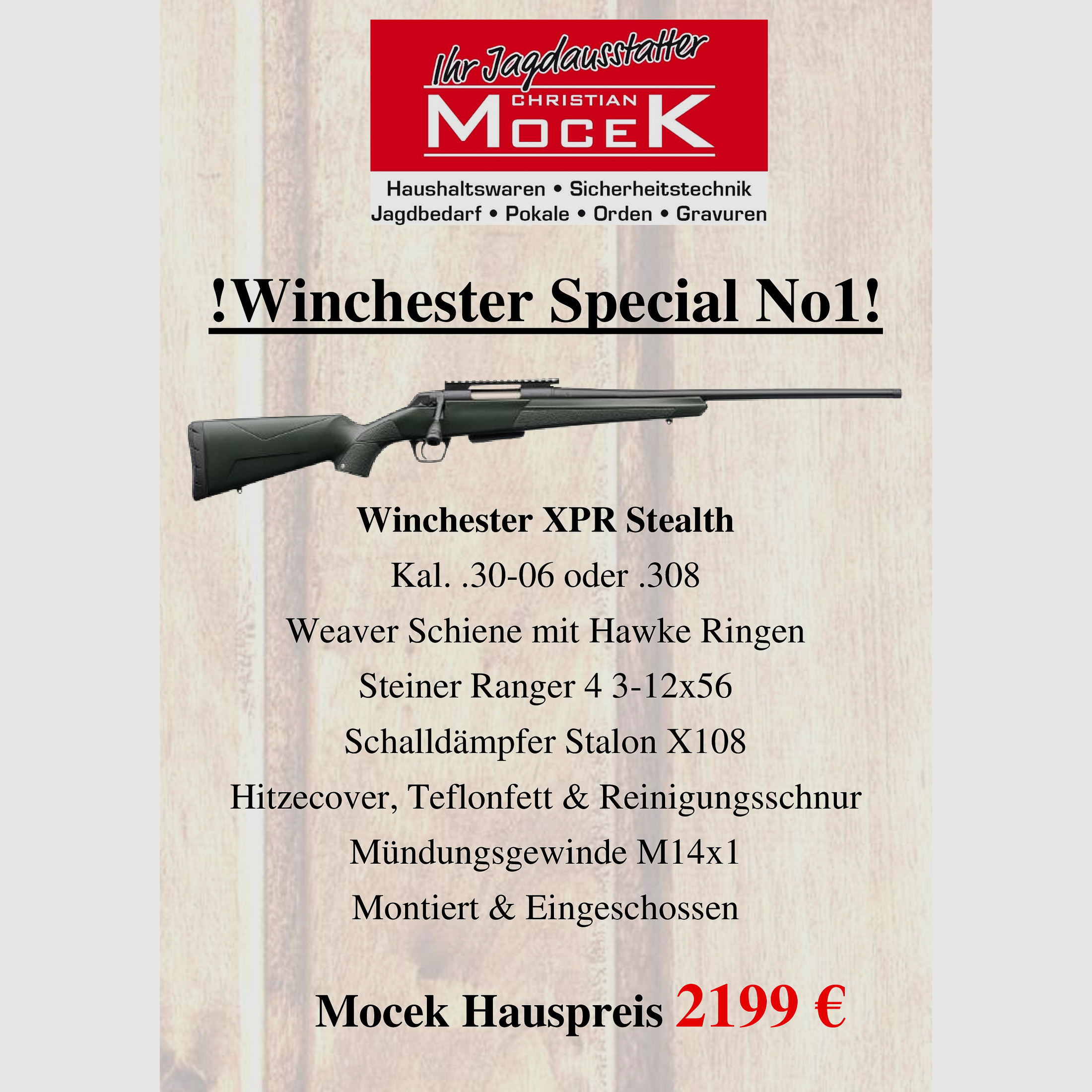 Winchester XPR Stealth, mit Steiner Ranger 4 3-12x56