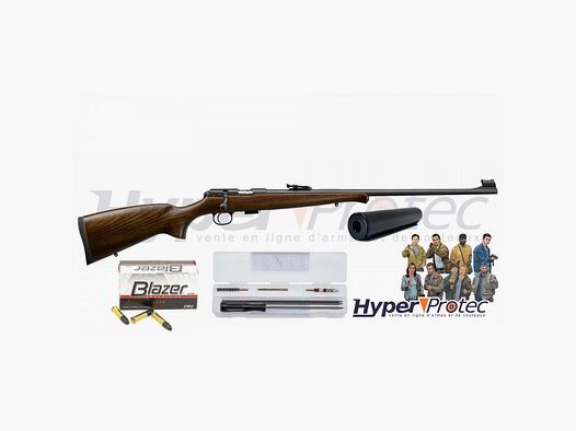 Paket .22 LR CZ 457 Training + Schalldämpfer + Munition + Zielscheibe