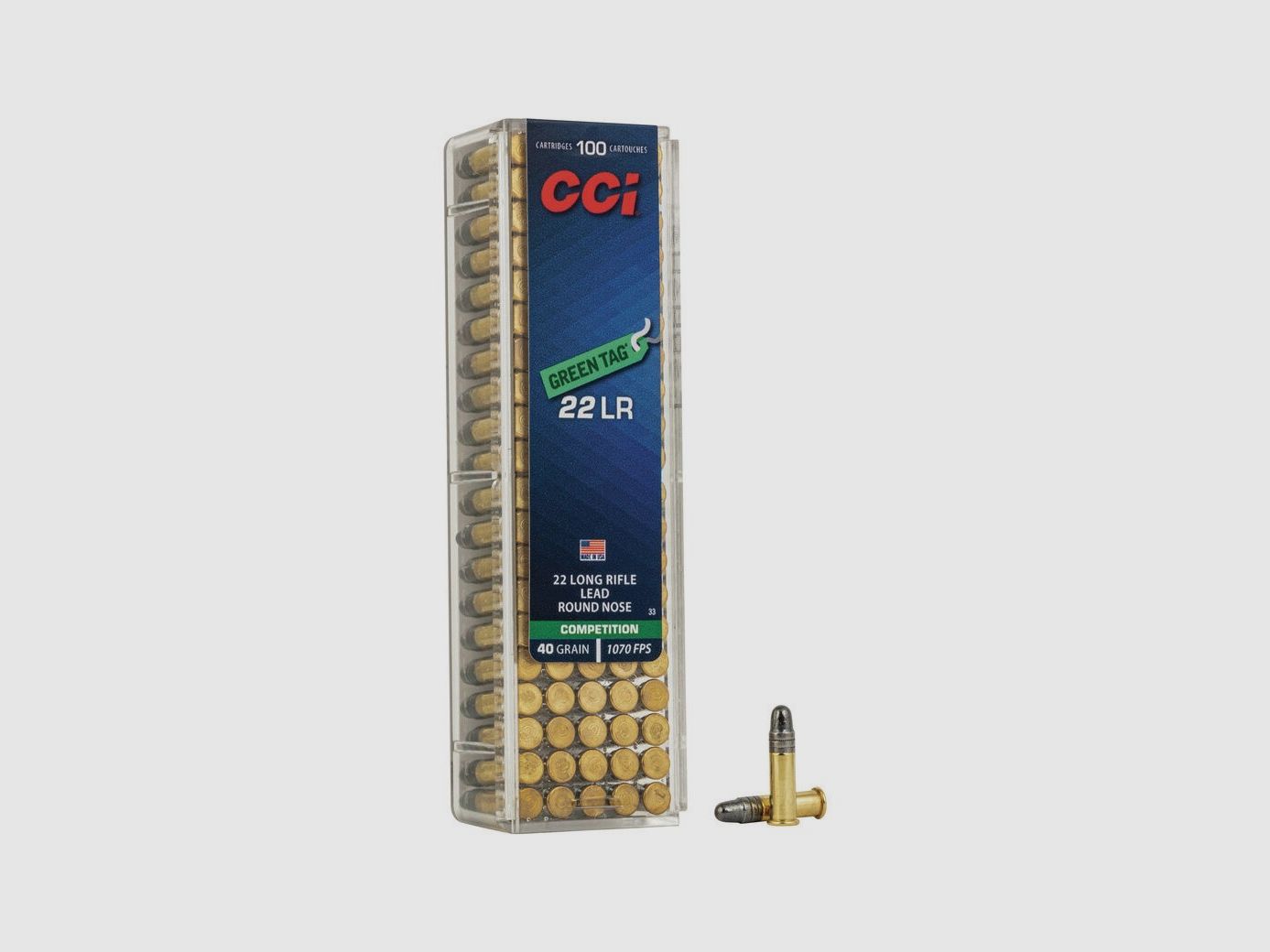 Patrone CCI Kal.22LR 40GR grüne Markierung Diabolos