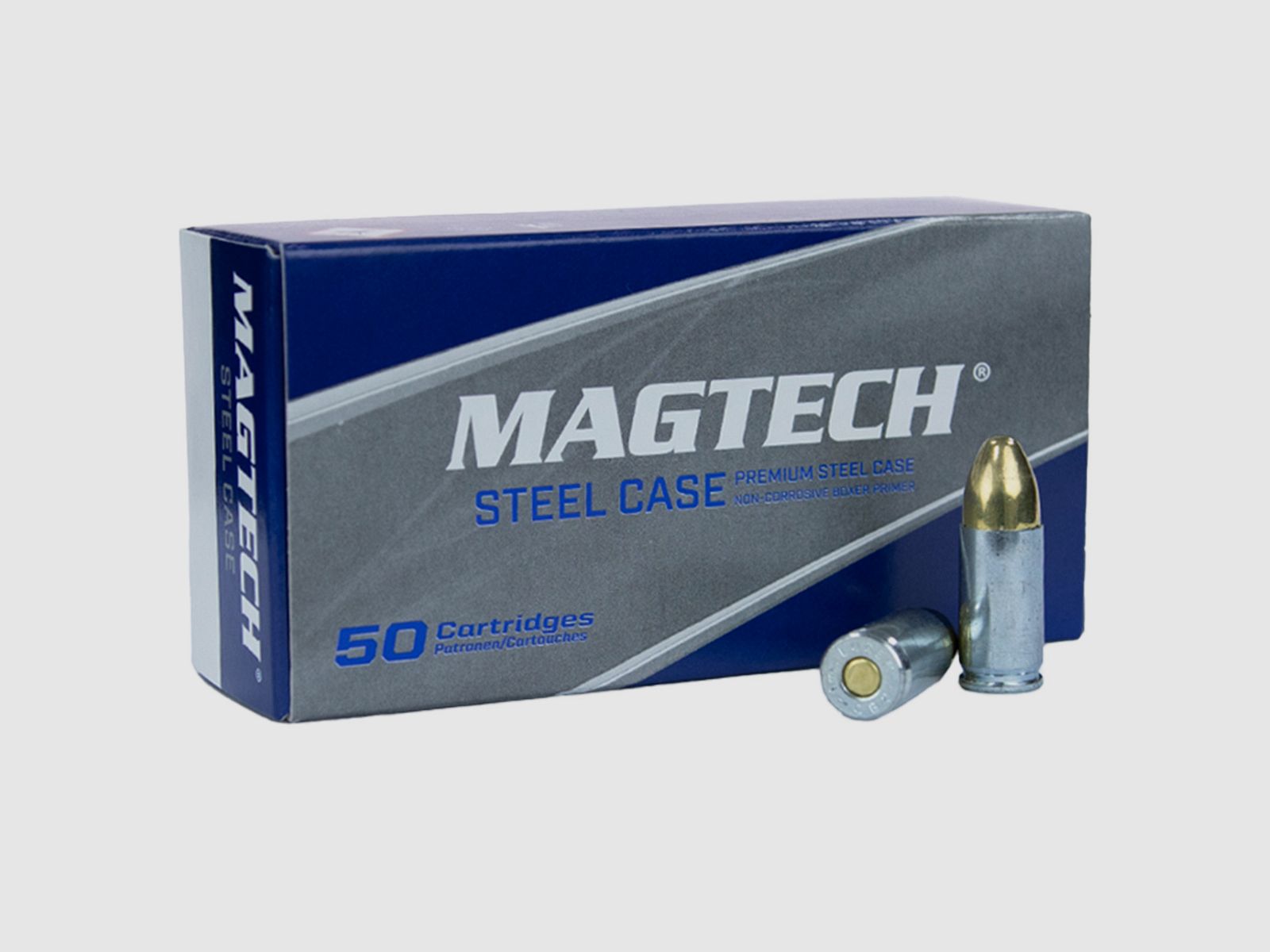 Magtech 9mmLuger Steel FMJ 7,5 - g/115gr Stahlhülse (a50) #9AS#