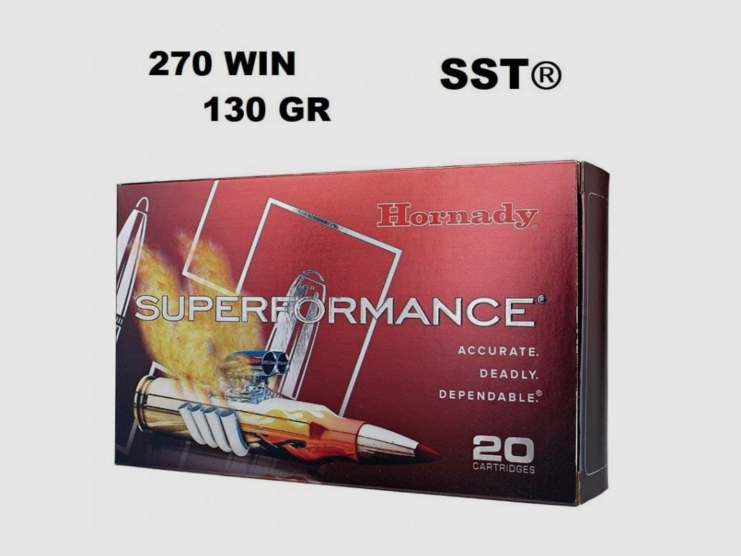Hornady rifle ammunition 270 WIN SUPERFORMANCE SST 130 gr