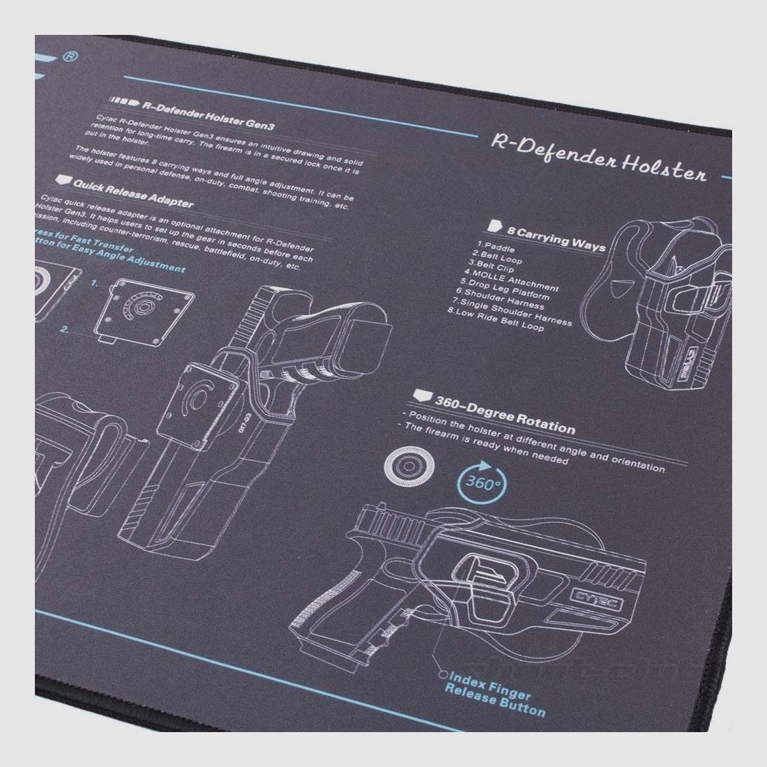 CYTAC Gun Cleaning Mat Soft Touch 43 x 30 cm non-slip