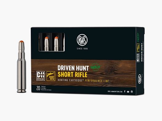 RWS .308Win Driven Hunt Green Short Rifle 150grs Deformation 20 Schuss