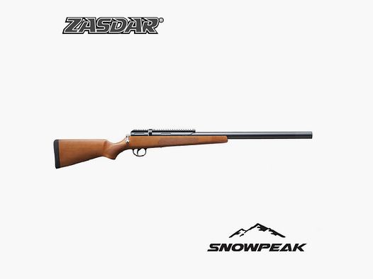 Karabinek PCP Snowpeak – Zasdar M30B. Zintegrowany regulator i kal. 5,50 mm. Drewniana osada.