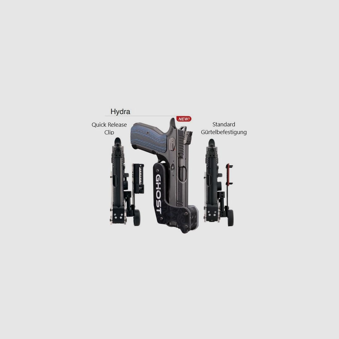 Ghost Gürtel Set Hydra Holster 4 x Magazine IPSC CZ Shadow 2 TS2 Glock SigSauer X Beretta Tanfoglio
