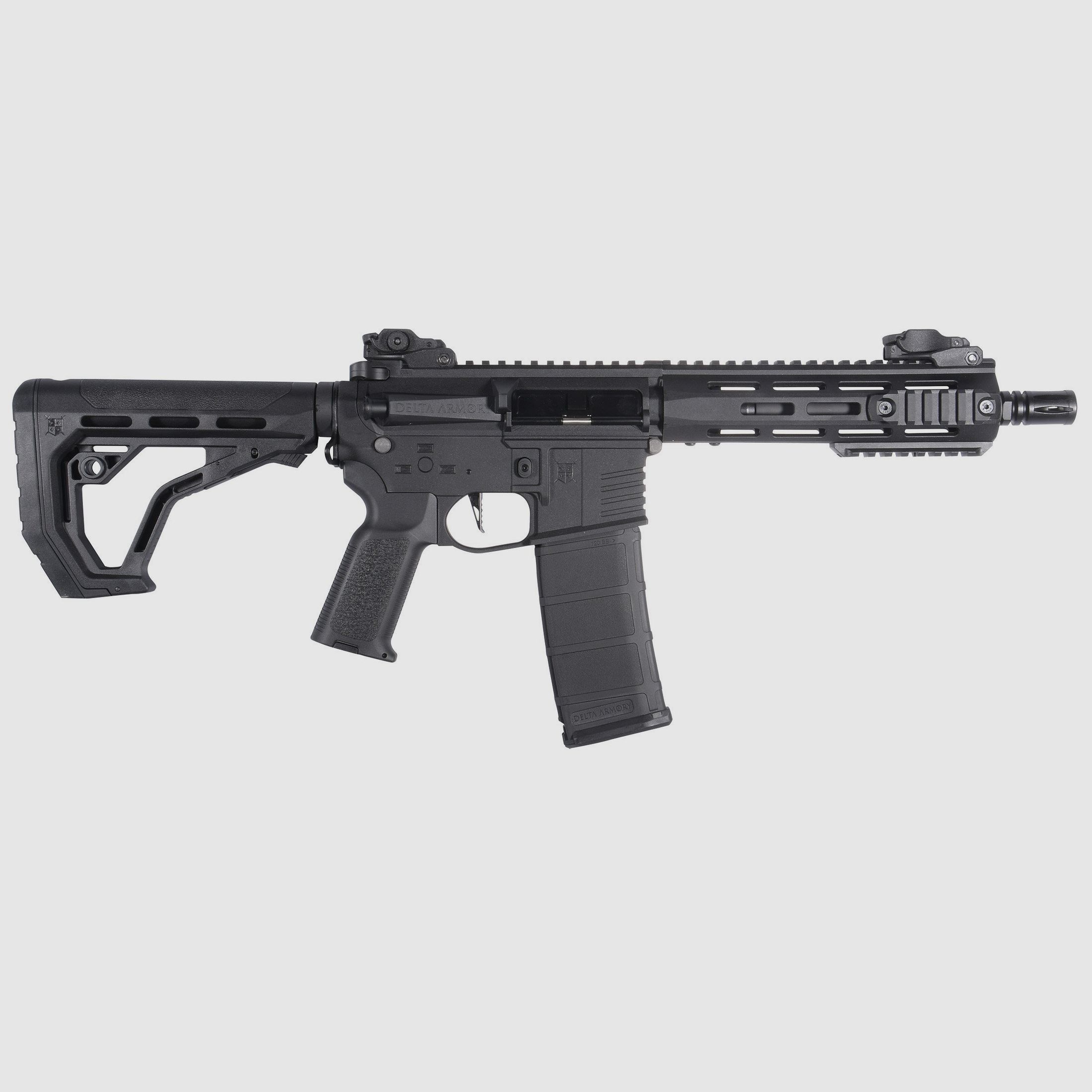 M4 AR15 M-LOK 8 Zoll CHARLIE EAGLE ETU Schwarz Softair Gewehr max. 0,5J | Delta Armory