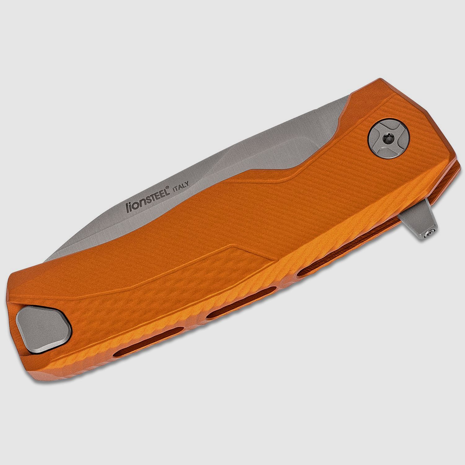 ROK A OS, M390 Satin-Klinge, orangefarbener Aluminiumgriff | 97315