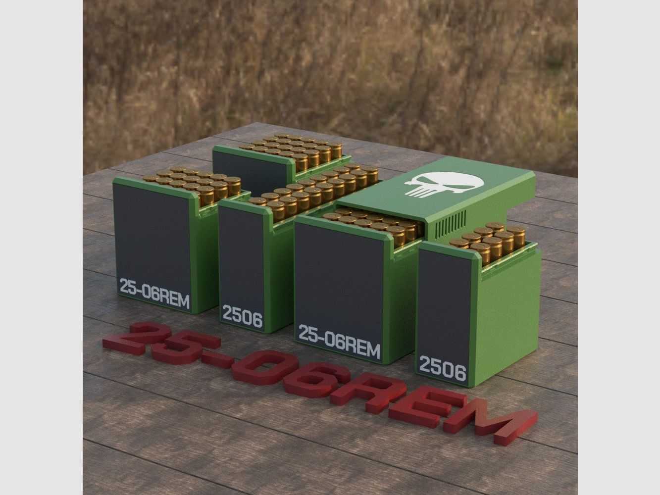 Filamelt Munitionsbox / Ammo Box .25-06 Remington – Patronenbox für 50 Schuss, Made in Germany