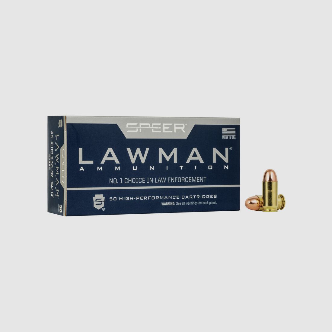 Speer Lawman CleanFire .45 ACP 230GR TMJ RN 50 cartouches