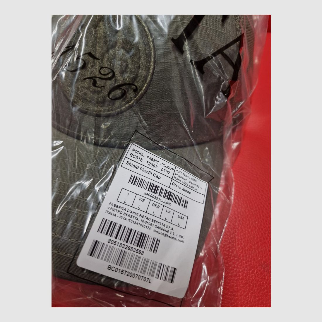 CASQUETTE BERETTA FLEXFIT KAPPE GRÜN STEIN, Bild 3 von 3