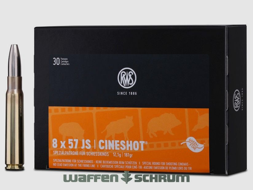 RWS 8x57JS Cineshot 12,1g - 187gr  30er Pck.