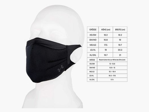 Mund-Nasenbedeckung SportsMask Corporate schwarz