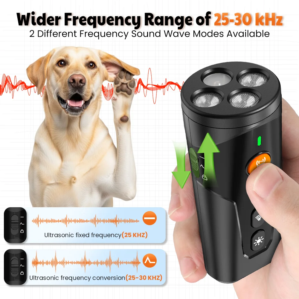 Dissuasore ultrasonico per cani 4-in-1 – KOLTER Dogchaser K-65 Anti Dog con torcia, immagine 16 di 24