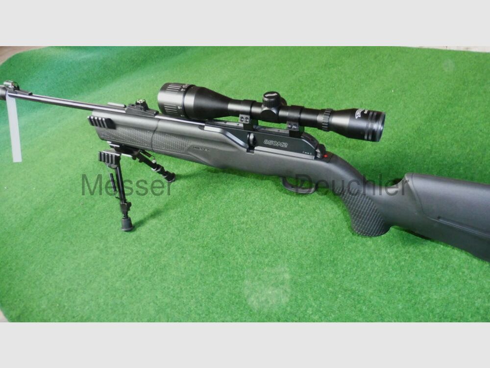 Umarex CO2 Luftgewehr montiert mit ZFR 6x42 Schalldämpfer Zweibein 850 m2 Kit