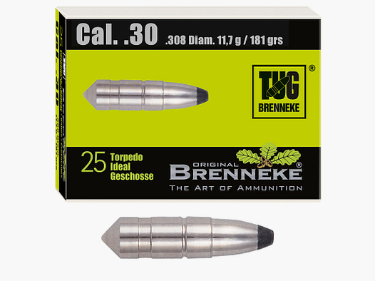 Bala Brenneke .30 (.308) TUG 11,7g / 181grs 25 piezas
