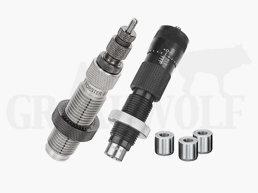 .308 Winchester Forster Matrizensatz Vollkalibriermatrize mit 3 Einsätzen und Ultra Setzmatrize mit Mikrometer
