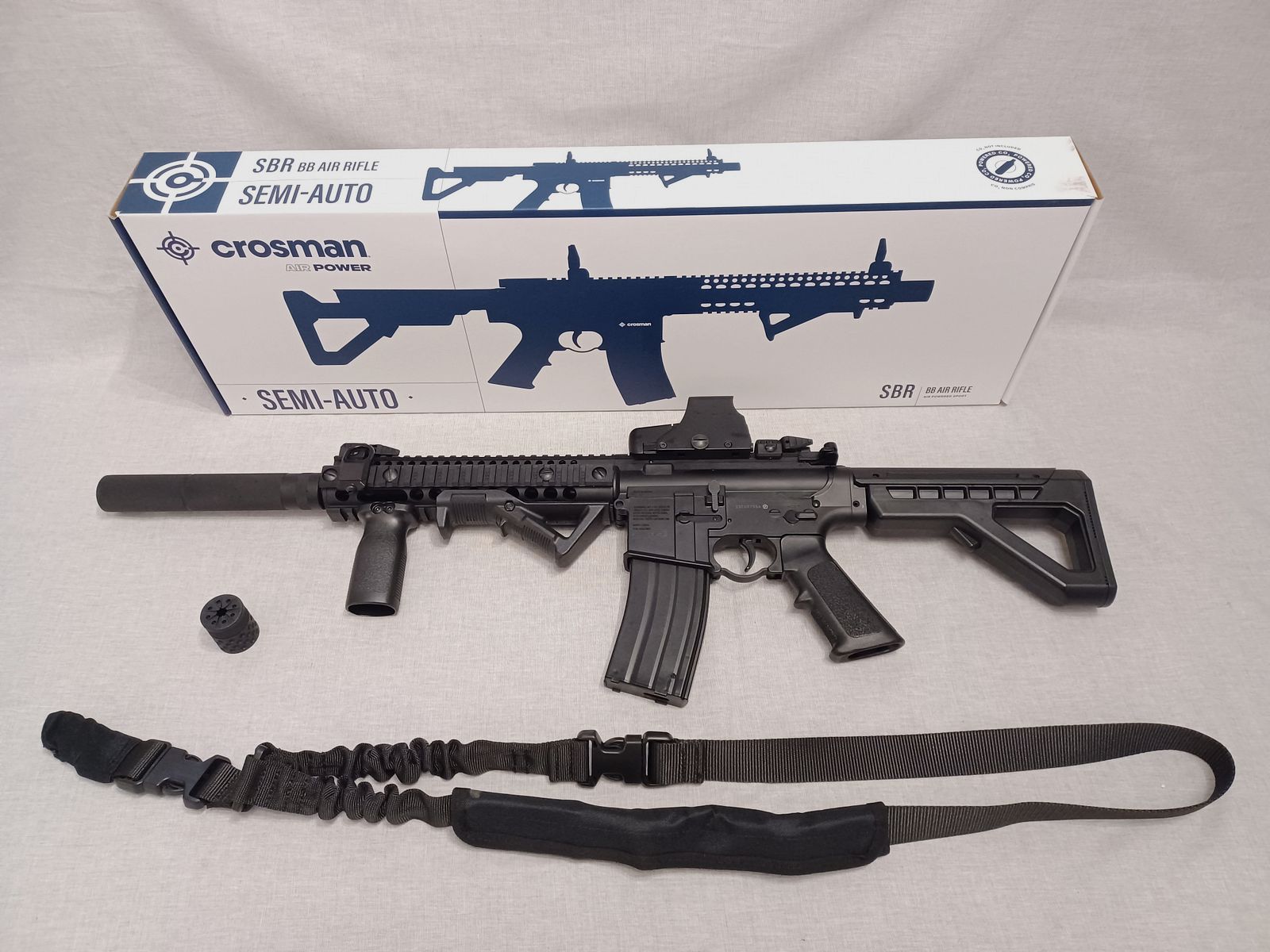 Crosman DPMS SBR / 4,5 mm BB / Blowback / CO2 / Sturmgewehr / OVP (150)