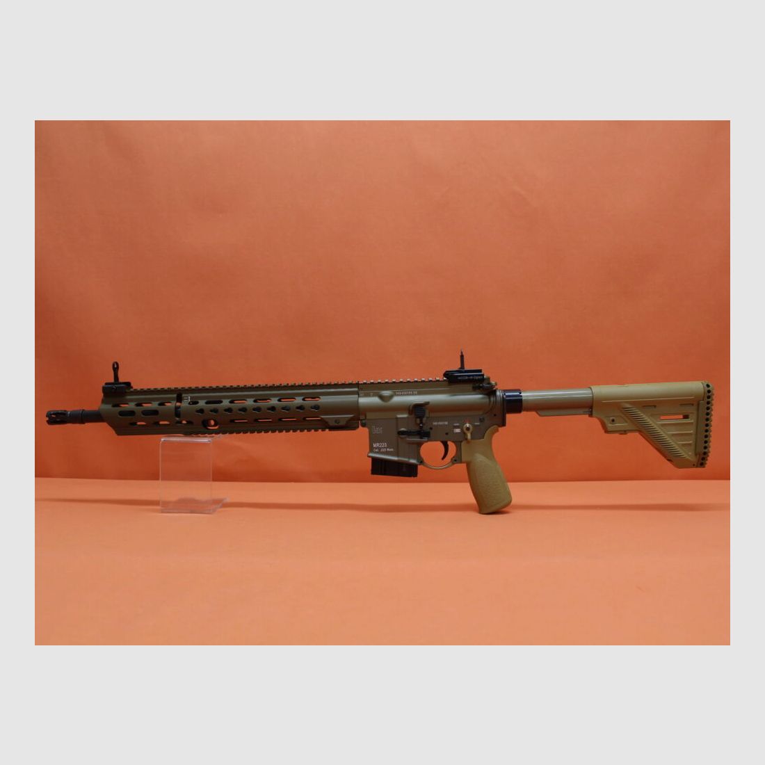 Heckler&Koch Ha.Büchse .223Rem Heckler&Koch/H&K MR223 A3 16,5" Lauf RAL8000 HKey L, Gas-Piston-System AR-15/HK416