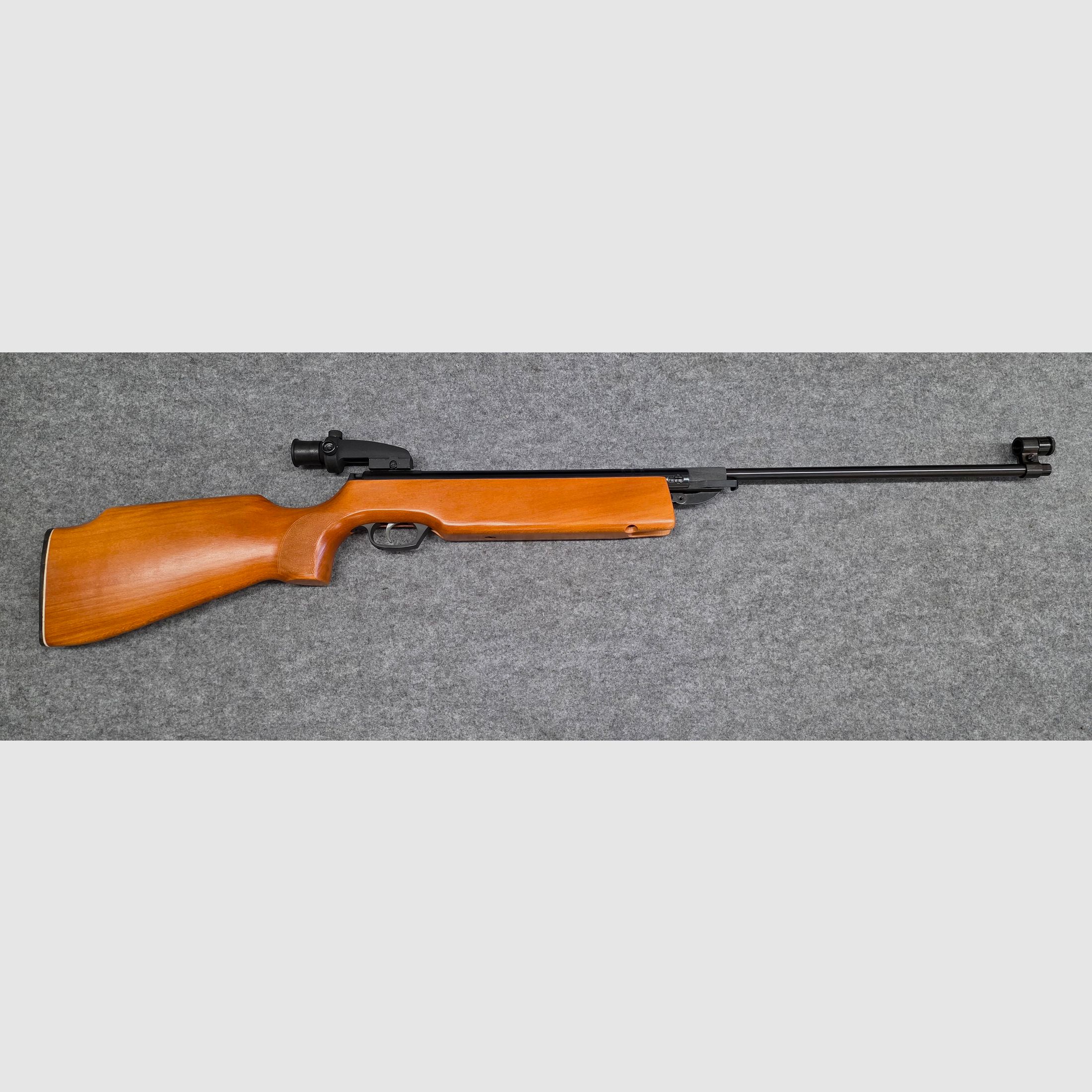 ¡Como comprado ayer en la tienda! Haenel 303 - 8 Super con disparador fino, diopter, cañón plegable, carabina de aire comprimido Kirmes 4.5mm.