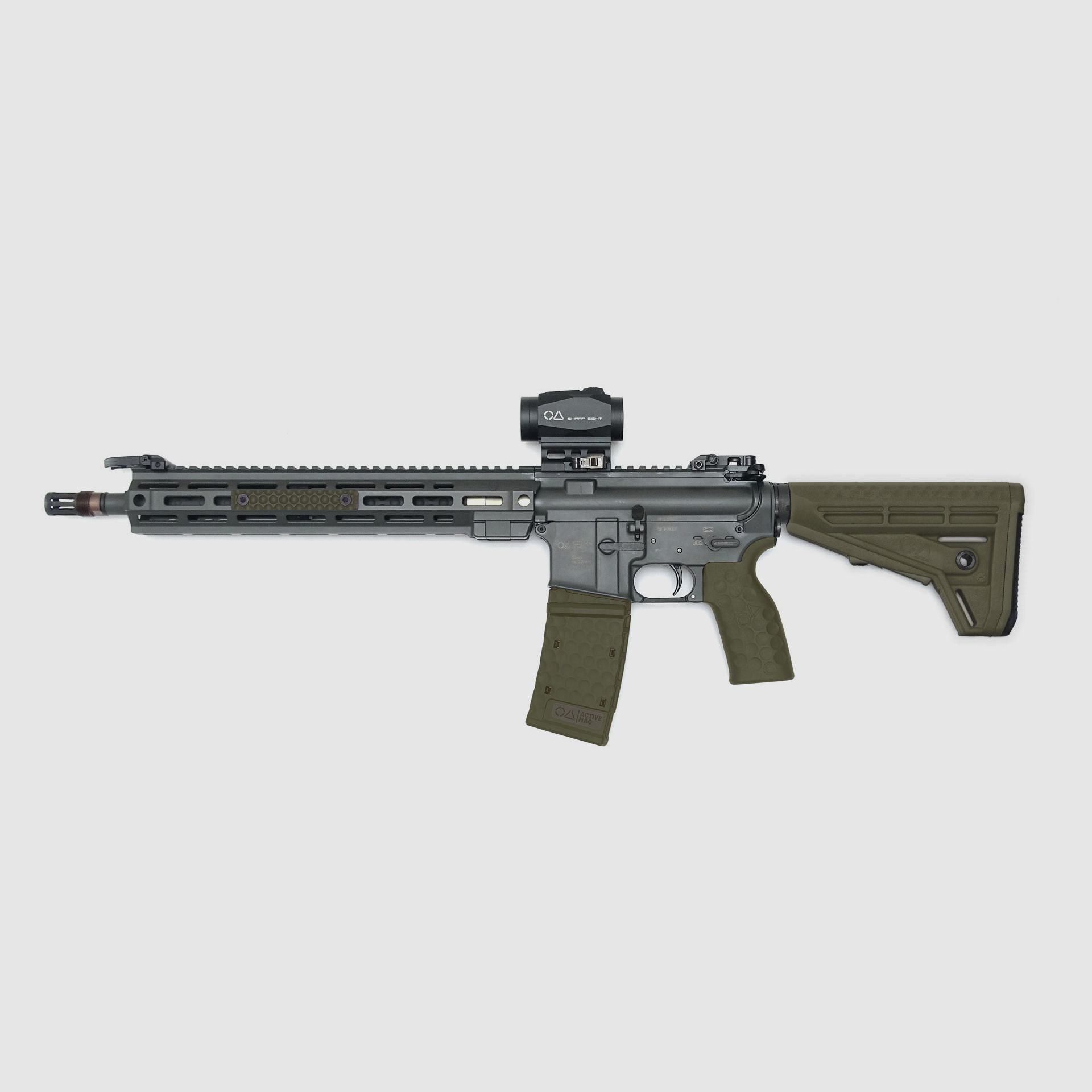 Bundle, OA M4 stock, Triggerguard, Grip L/M, M-LOK cover, OA-ActiveMag – 6 Farben, Bild 6 von 12