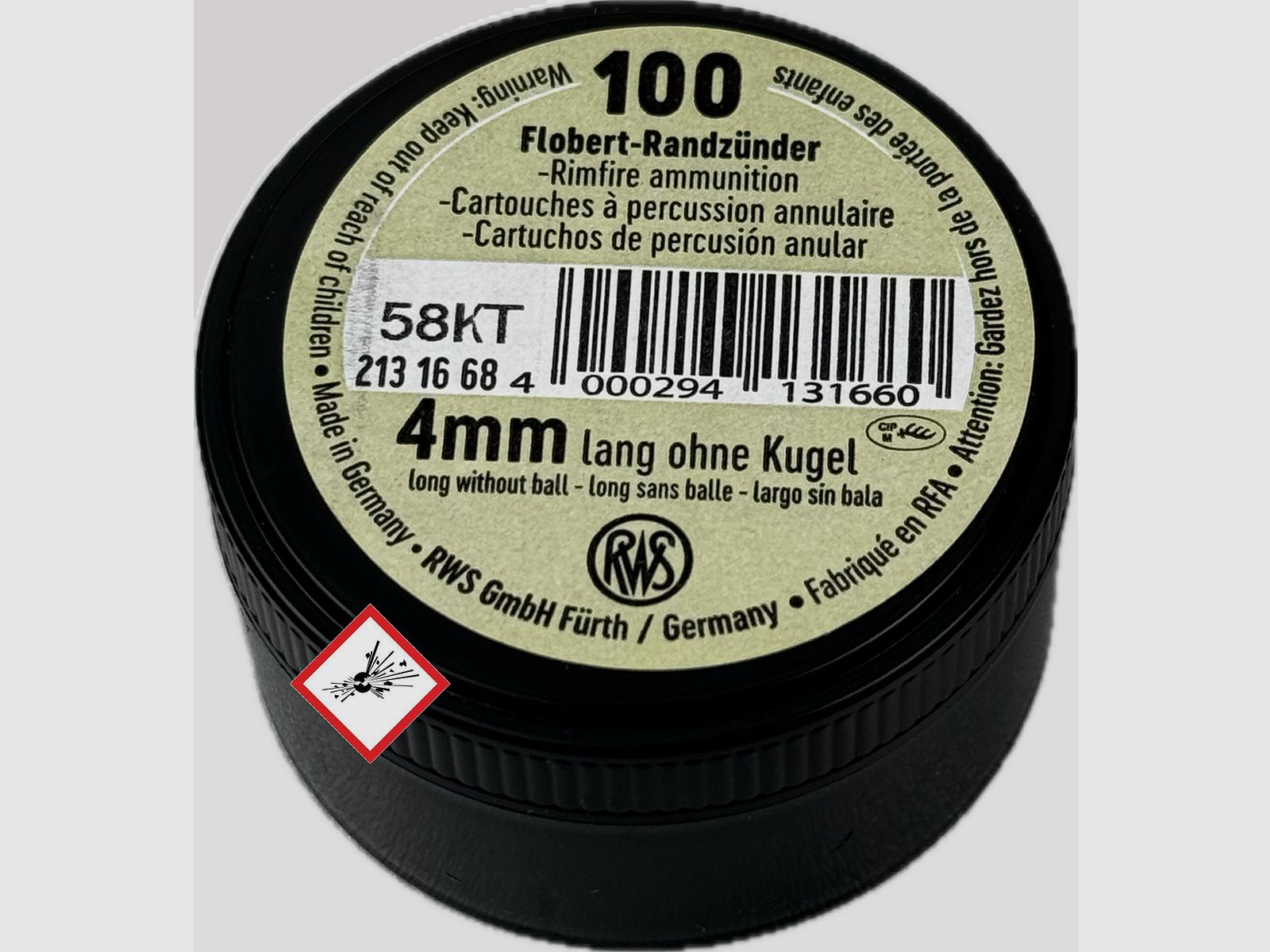 RWS Randzünder 4mm Flobert lungo senza pallini