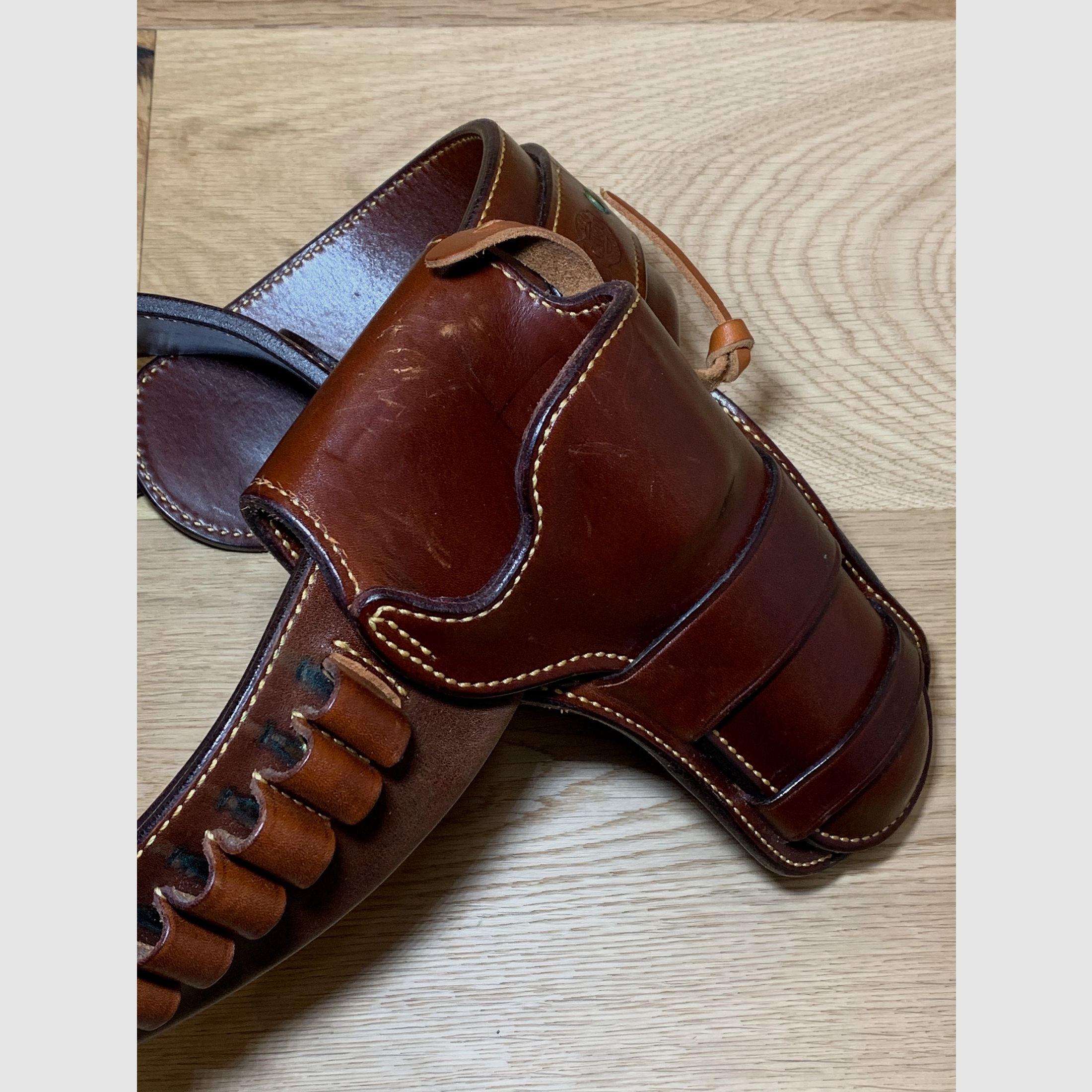 Galco Trail Boss Westerngürtel Holster Colt SAA, Ruger Vaquero, OHNE Revolver, OHNE Patronen 