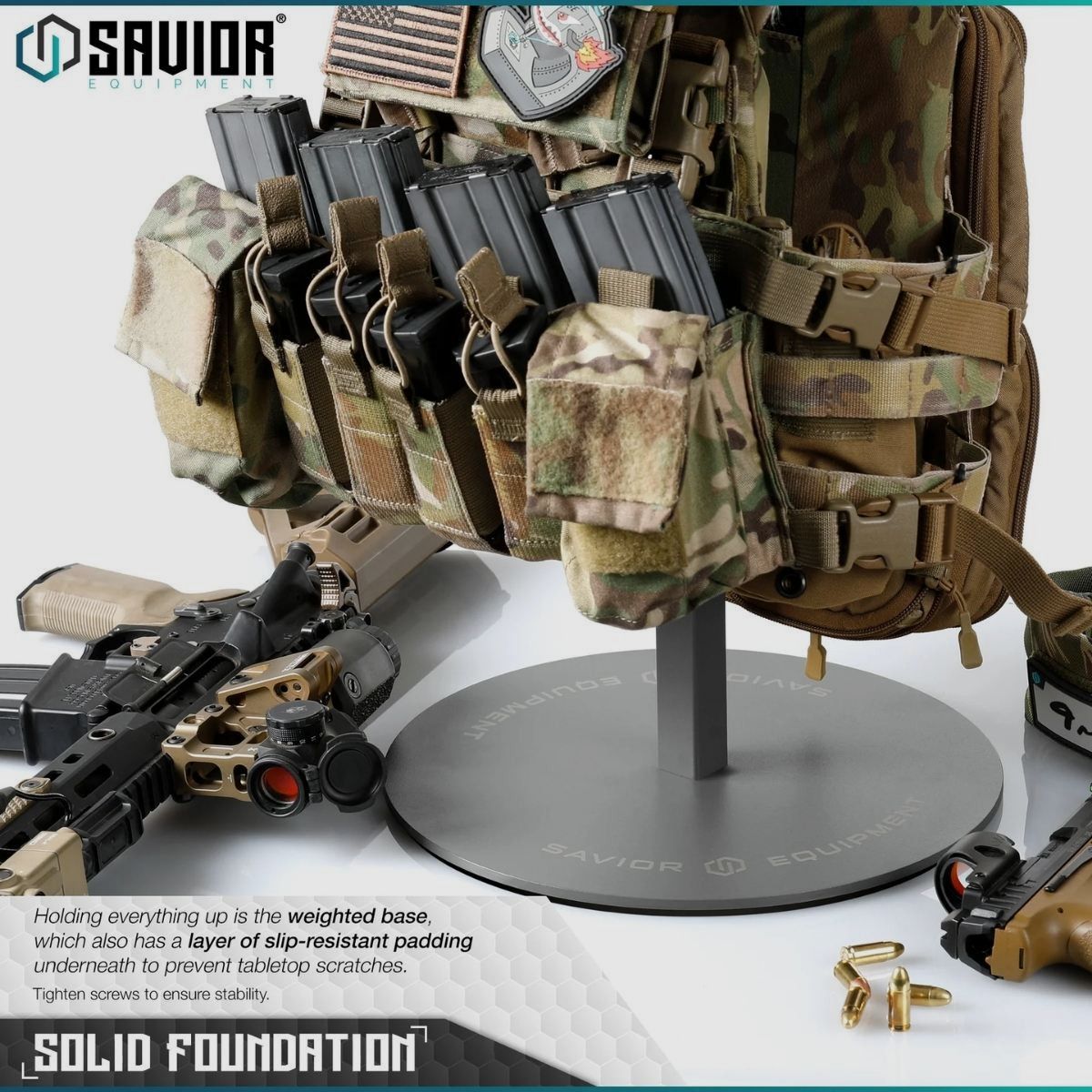 Savior - Taktischer Tischständer - H.P.C. Rack Tabletop Gear Stand - SW Gray - RK-ST-HPC-GS, Bild 5 von 6