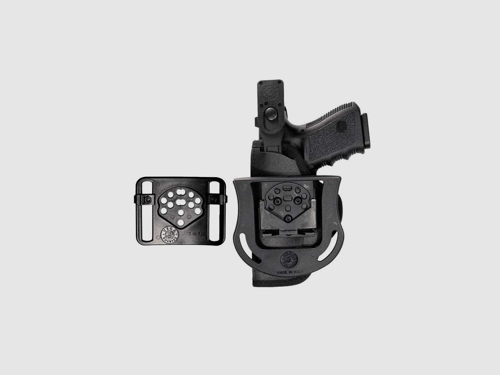 Cordura Holster mit Paddle/Gürtelsystem Glock 20/21/29/30/36, H&K USP/P30L, SFP9-VP9, CZ P07, Walther PPQ M2 45ACP Linkshänder