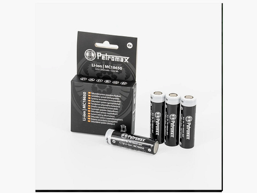 Petromax Batterie Ricaricabili Li-Ion MC18650 4-Pack