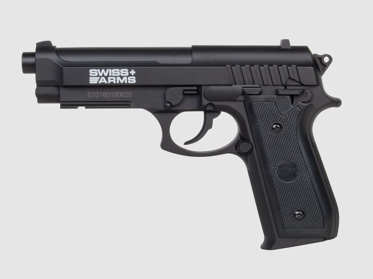 Swiss Arms SA92 Schwarz 4,5mm BB - Druckluft Co2 Non BlowBack
