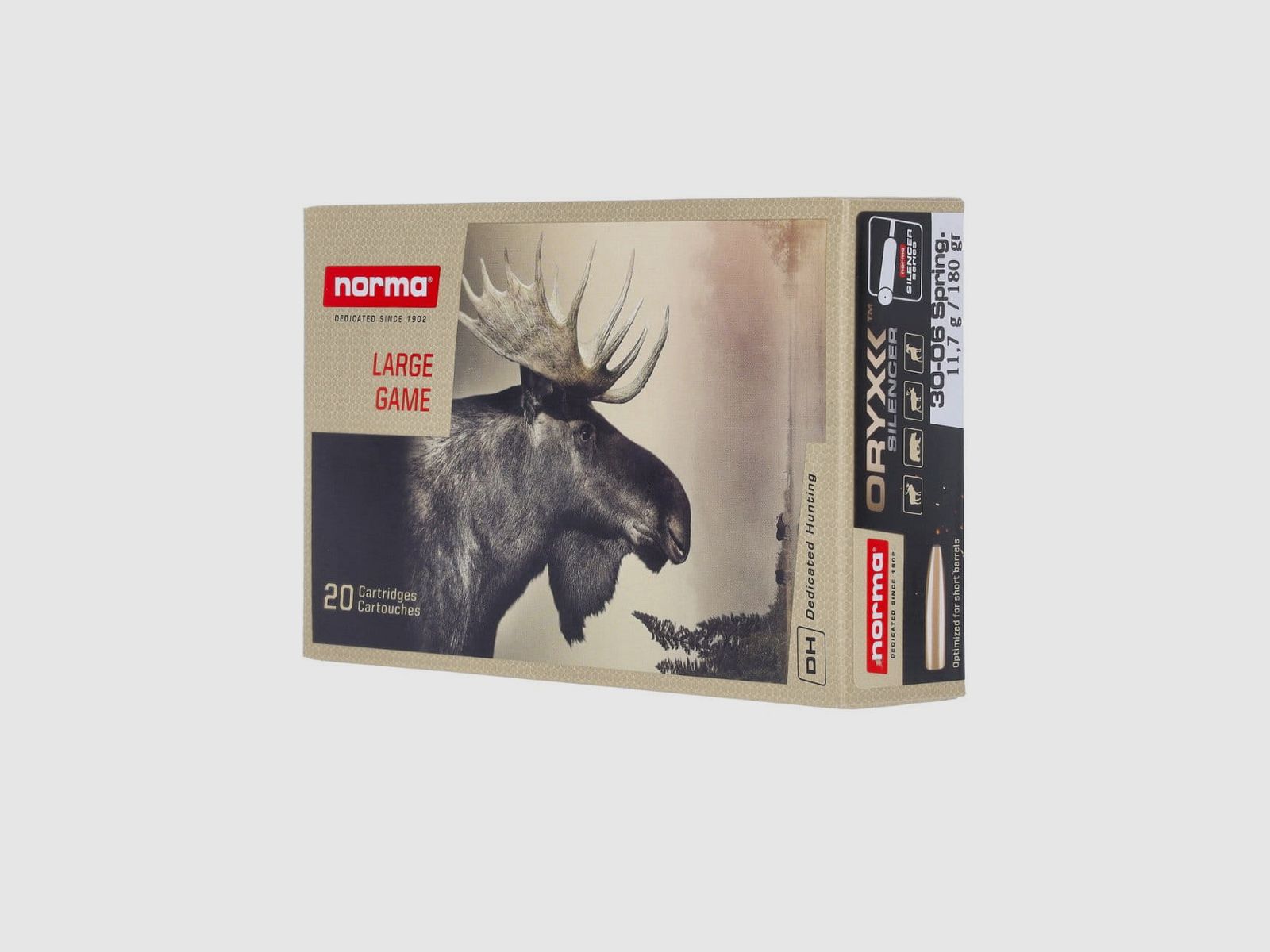 Norma .30-06 Spring. Tłumik ORYX 180 gr. - 20 szt.